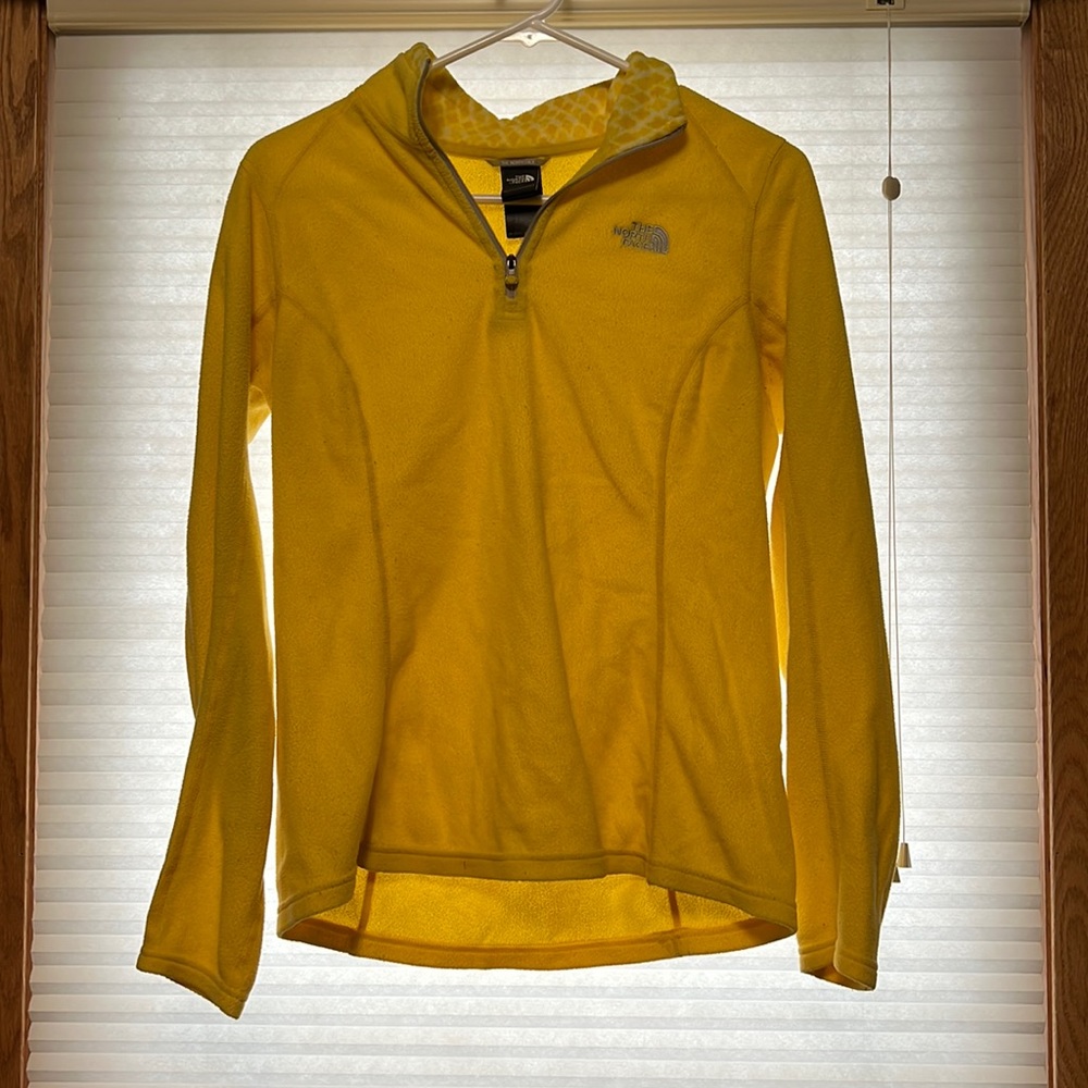 North face yellow sweatshirt